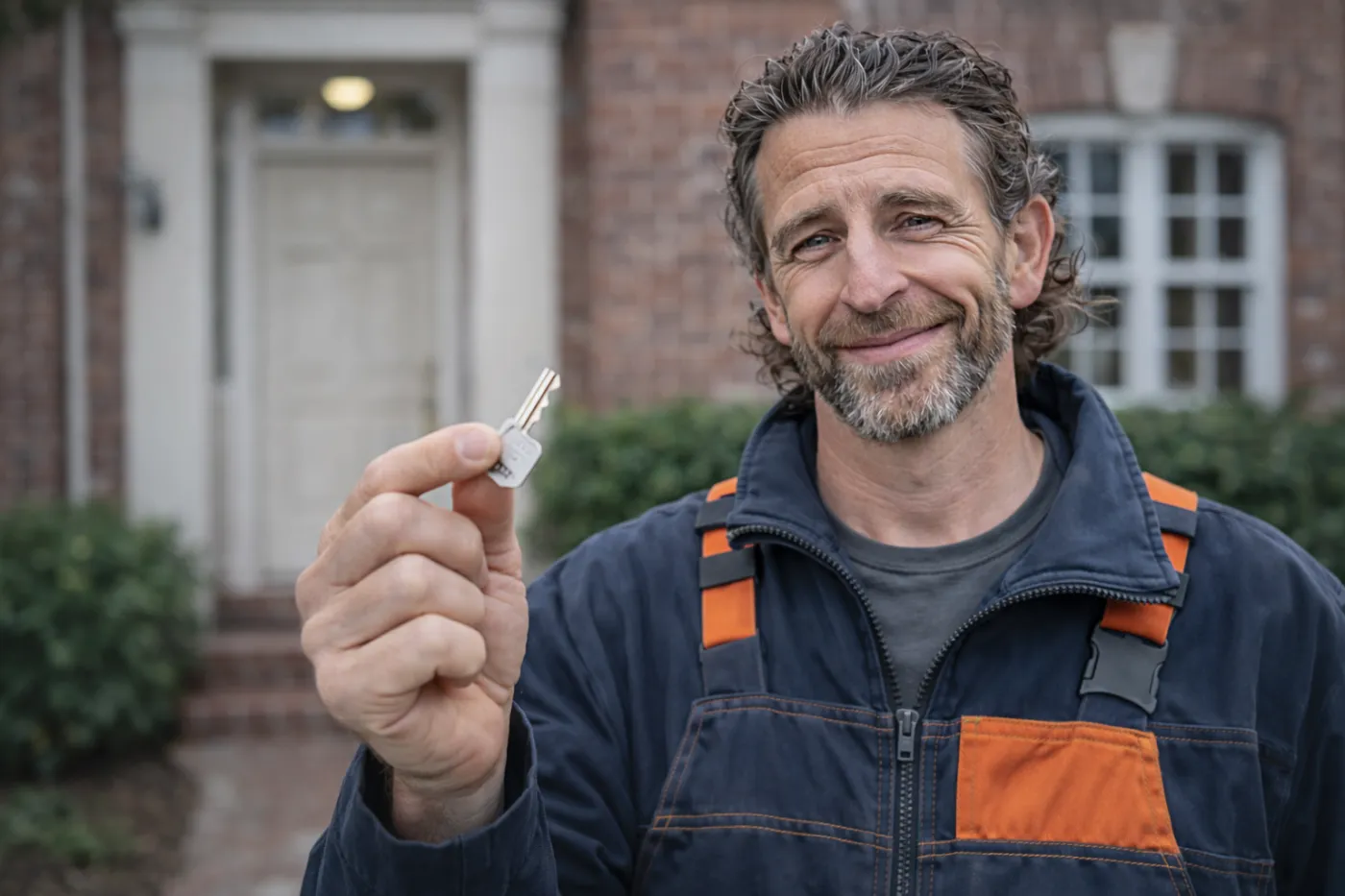 Lockout service locksmith in Charlottesville VA helping a customer regain access