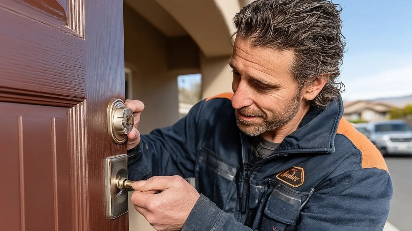 Locksmith in Charlottesville VA arriving for a lockout service